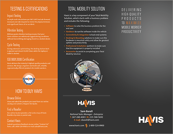 Havis Tri-fold Brochure for Enterprise Markets